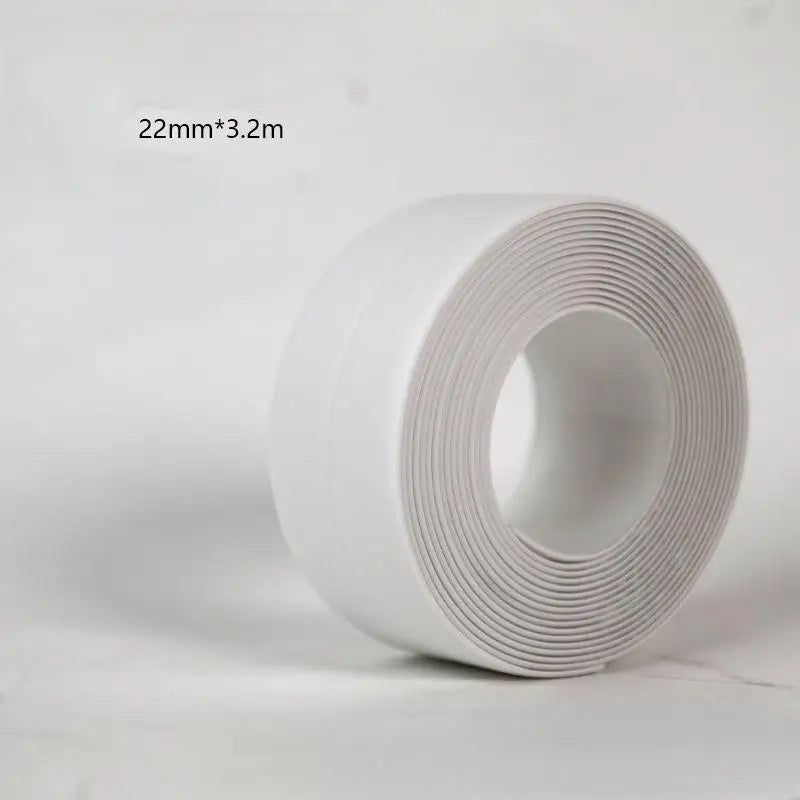 A Roll Of Three Meters Two Pvc Waterproof And Anti-Mildew Seam Adhesive, Suitable For Kitchen, Bathroom, Toilet, Corner Gap