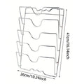 Kitchen Lid Storage Rack — Wall-Mounted 5-Slot Organiser
