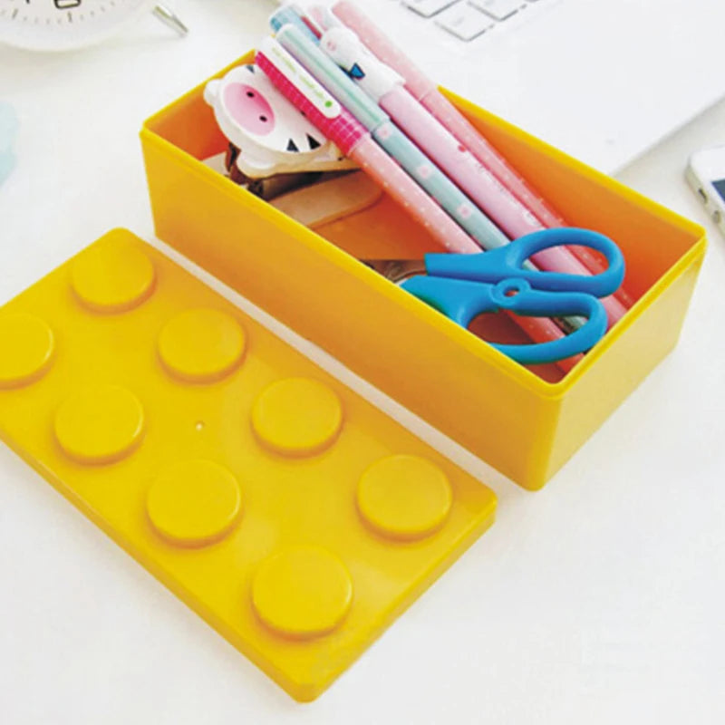 Superposition Building Blocks Storage Box Desktop Plastic Storage Learn Stationery Sorting Household Building Blocks Storage Box