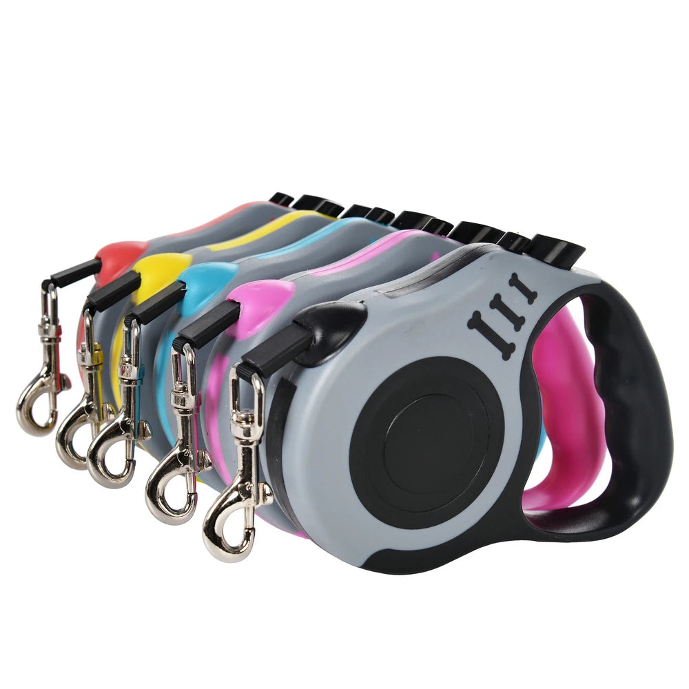 Retractable Nylon Dog Leash — Adjustable Length Lead