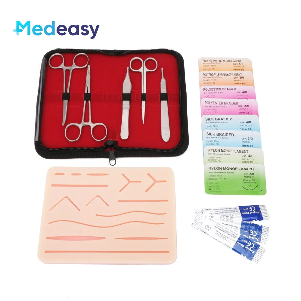Medical Student Suture Training Kit – Skin Pad Model with Surgical Practice Tools, Educational & Teaching Equipment