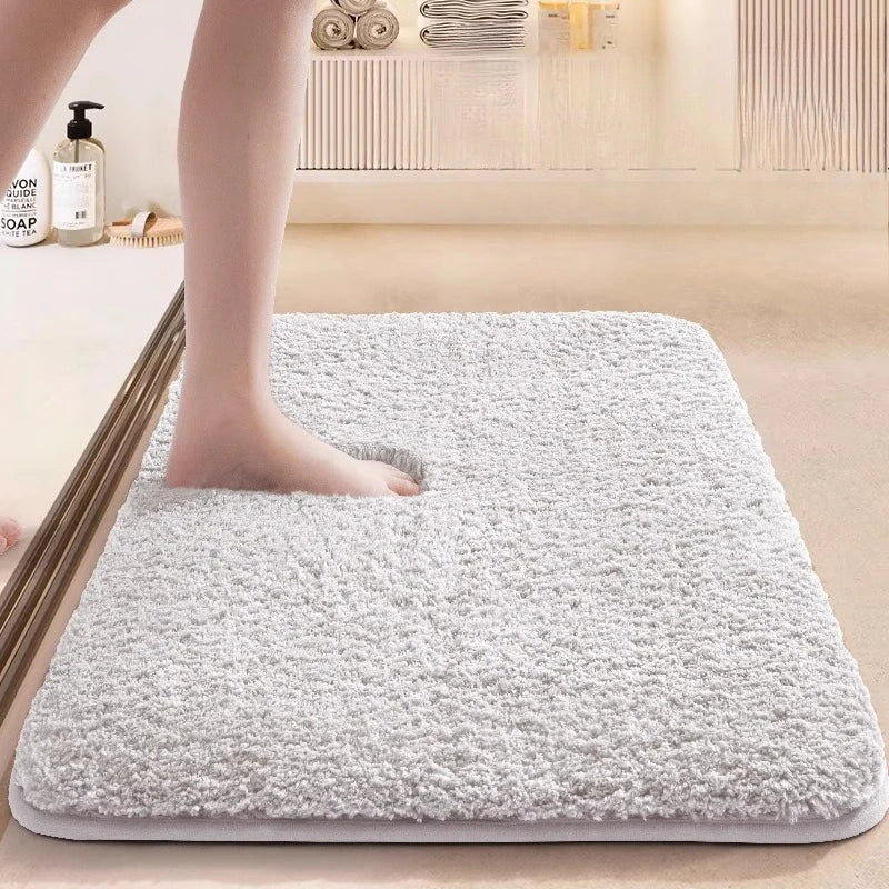 Bathroom Absorbent Mat - Non-Slip Floor Rug for Toilet Entrance, Water-Absorbing Door Mat for Home Restroom, Quick-Drying Bath