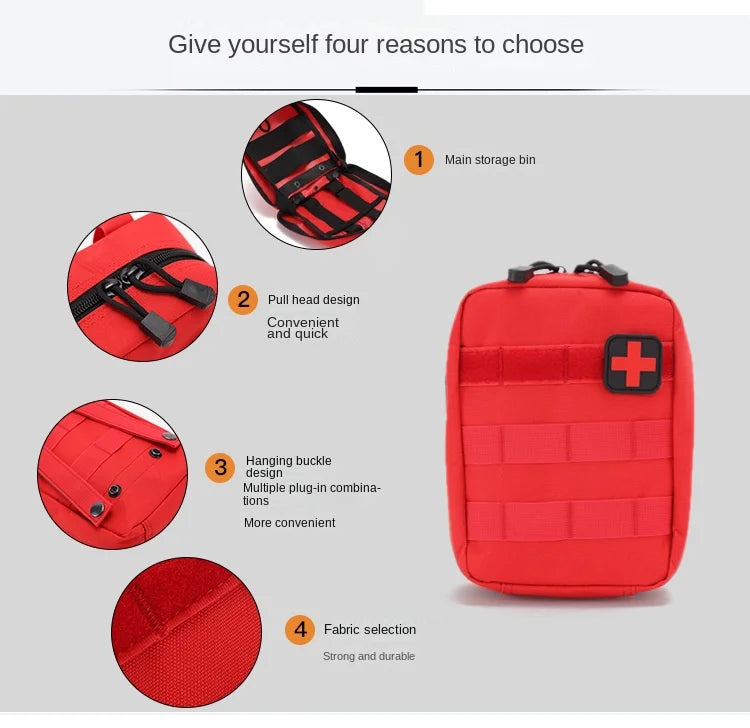 EDC First Aid Kit – Tactical Medical Bag for Hiking, Travel, Home Emergency, Survival & Outdoor Use