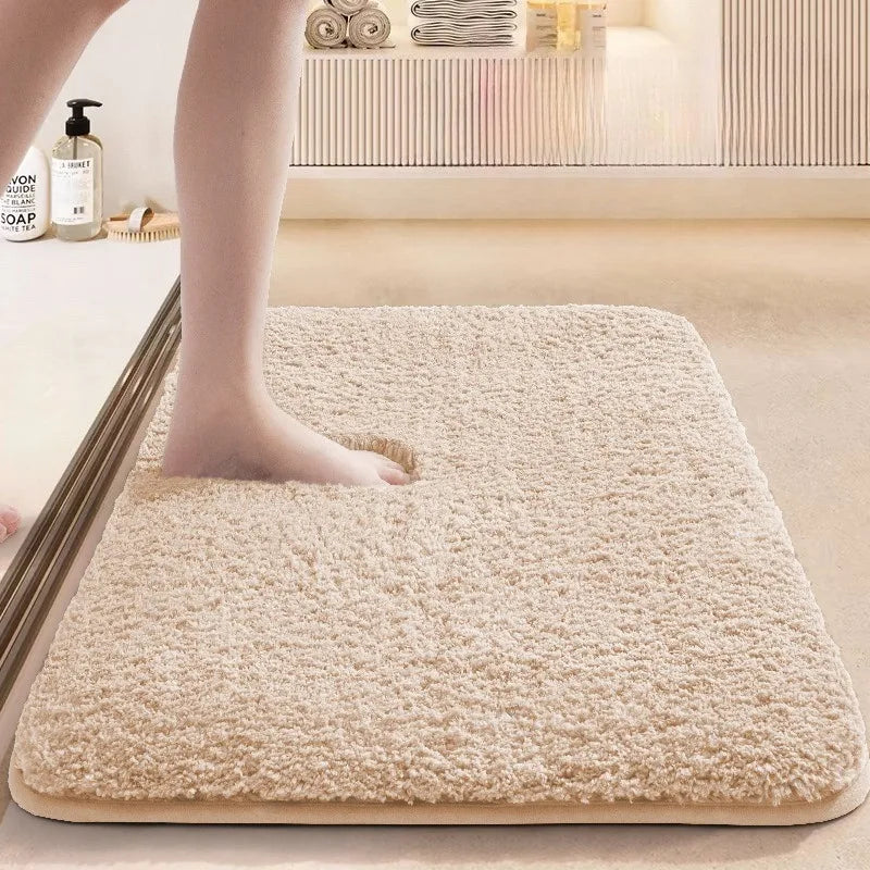 Bathroom Absorbent Mat - Non-Slip Floor Rug for Toilet Entrance, Water-Absorbing Door Mat for Home Restroom, Quick-Drying Bath