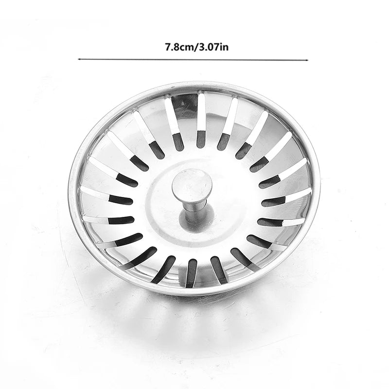 Stainless Steel Sink Drain Hair Catcher — Anti-Blocking Filter
