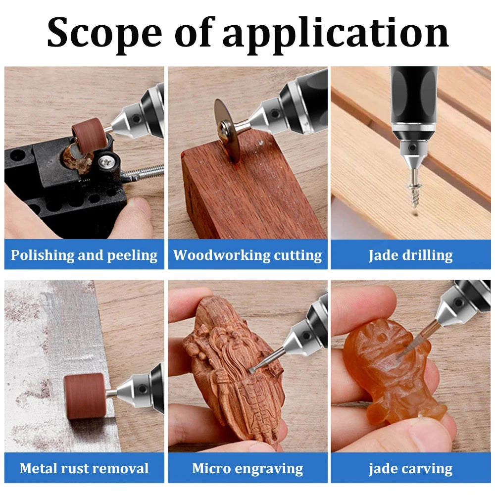 JANGKLIFE USB Cordless Rotary Tool Kit Woodworking Engraving Pen Toy Pendant Figure DIY Cordless Drill
