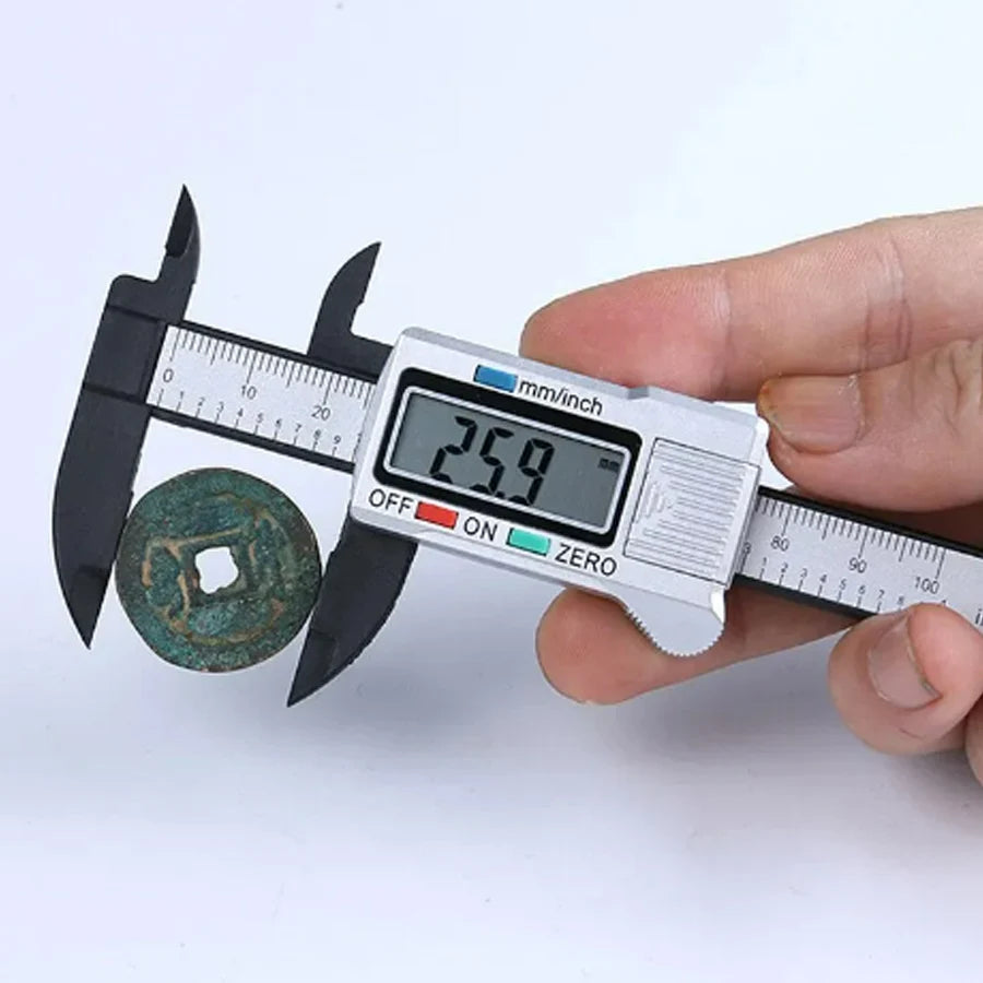 1PCS Plastic Vernier Caliper Digital Display Caliper Mini Text Play Caliper Student Vernier Ruler 0 to 150mm Measuring Tool