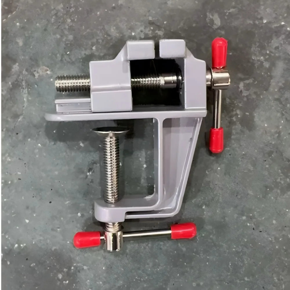 Mini Bench Vise Muliti-Funcational 3.5&quot Aluminum Miniature Small Jewelers Hobby Clamp On Table Flat Pliers Tool Vice