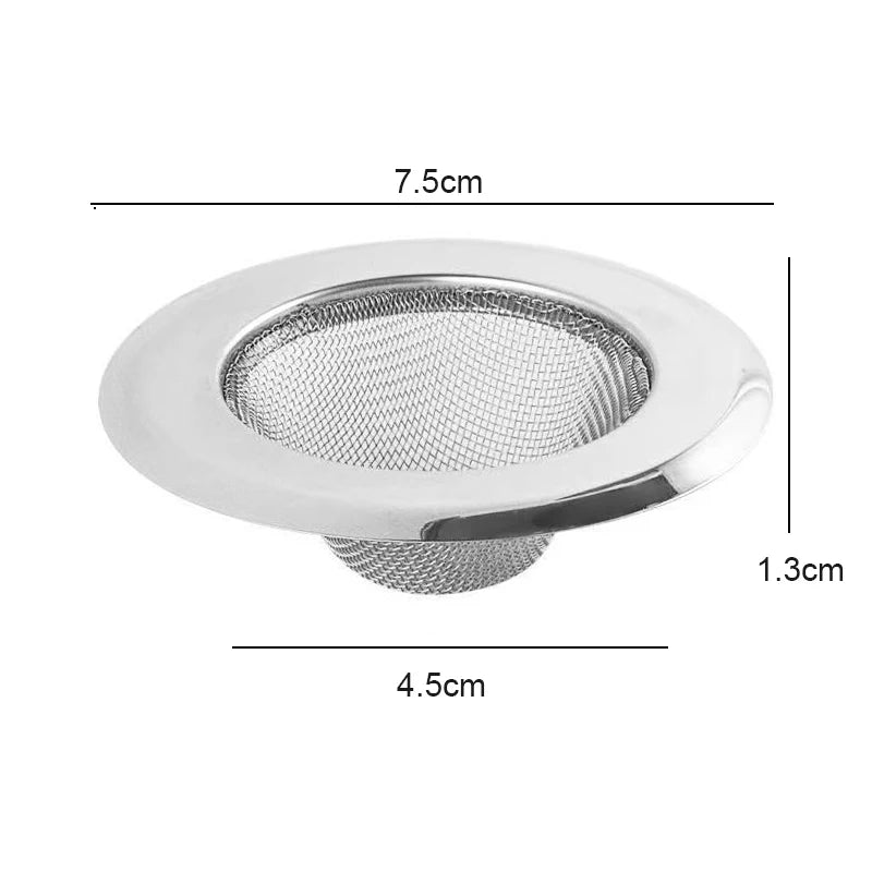 Kitchen Sink Filter Stainless Steel Anti-blocking Sink Sewer Strainers Bathroom Floor Drains Net Hair Catcher Garbage Filters