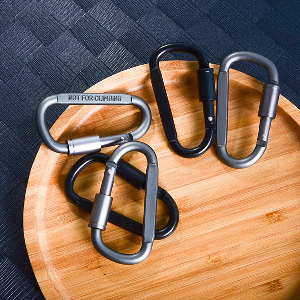 Carabiner Keychain Set – 4-6PCS Aluminum Alloy Clips for Camping, Survival, Tactical EDC & Outdoor Gear
