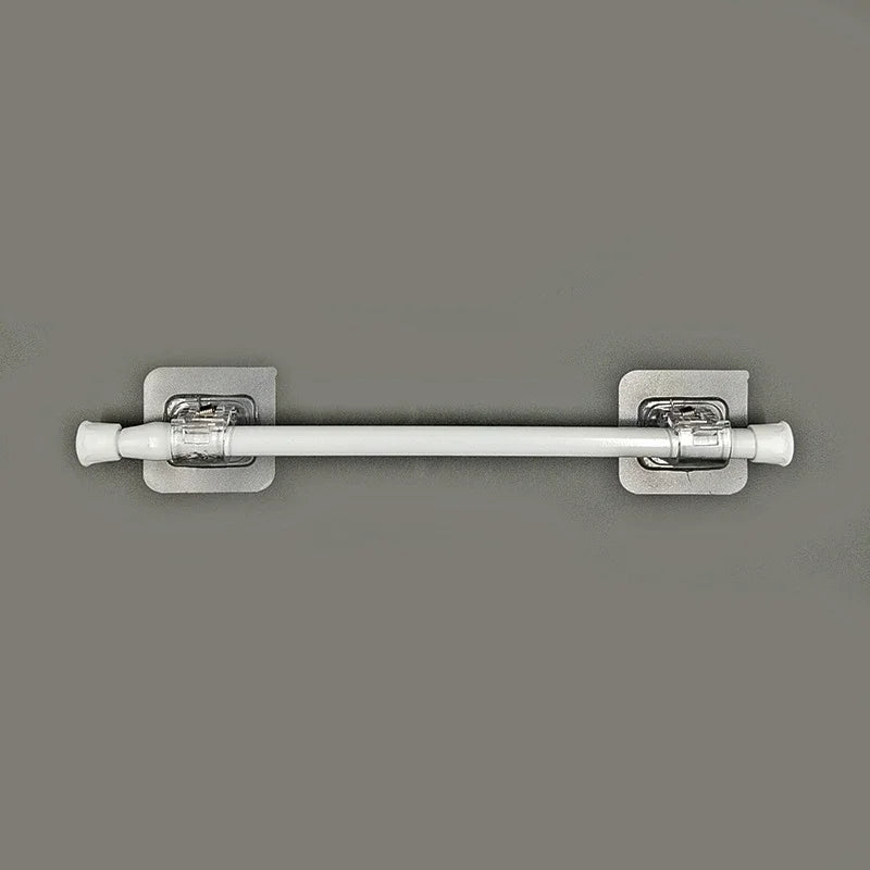 4/6PCS Adjustable Curtain Rod Clip Self Adhesive Clamp Hook Curtain Holder Wall Bracket Holder Storage Hanging Stick Rack