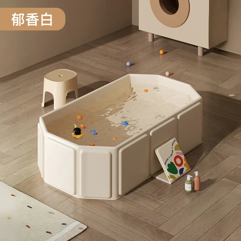 Foldable Baby Bath Tub – Large All-in-One Basin for Newborns and Toddlers (0-5 Years), Sit or Lie Down, Baby Bath Keeps Warm