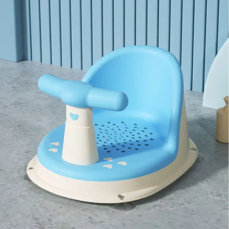 Portable Baby Shower Seat – Anti-Slip Bath Seat with Suction Cups for Newborns and Toddlers, Play & Safety Seat
