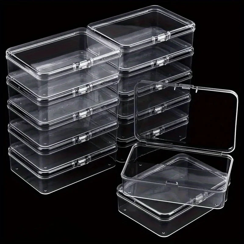 [28pcs Storage box] 28pcs Clear Plastic Storage Containers Set with Lids | Multipurpose Organizer Boxes for Beads, Game Pieces