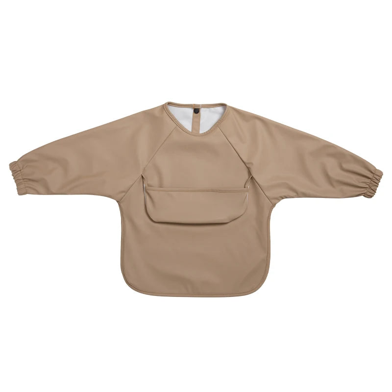 Toddler Art Smock Bib – Waterproof Baby Bib with Long Sleeves, Easy-to-Clean Painting & Mealtime Apron for Boys and Girls