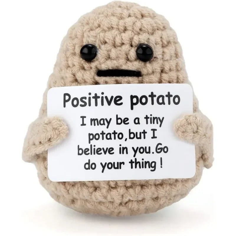 Handmade Knitted Potato Hug Pocket Plush Doll — Funny Gift