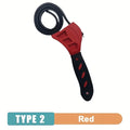 Multifunctional Belt Wrench Adjustable Rubber Strap Jar  Wrench Cartridge Pipe Wre Filter Oil Disassembly 6in