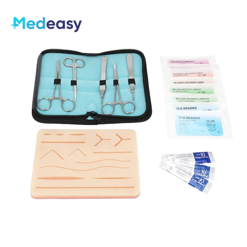 Medical Student Suture Training Kit – Skin Pad Model with Surgical Practice Tools, Educational & Teaching Equipment
