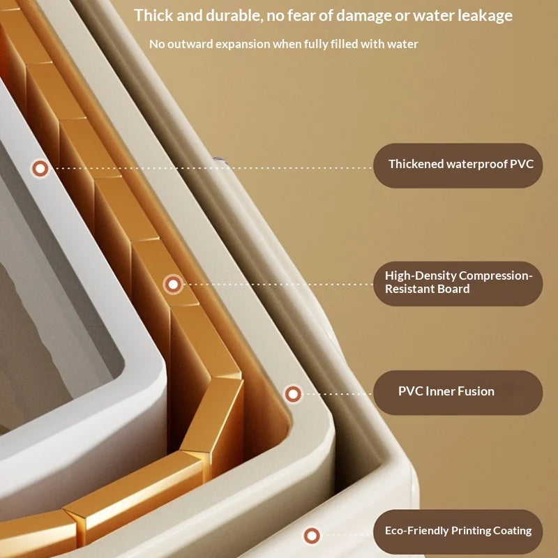 Foldable Baby Bath Tub – Large All-in-One Basin for Newborns and Toddlers (0-5 Years), Sit or Lie Down, Baby Bath Keeps Warm