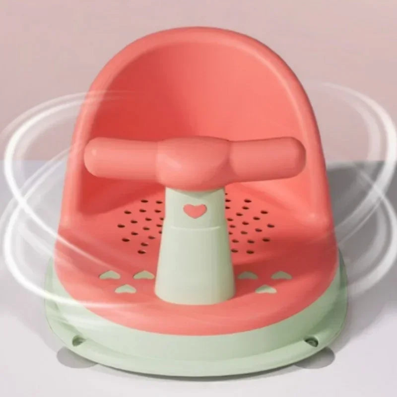 Portable Baby Shower Seat – Anti-Slip Bath Seat with Suction Cups for Newborns and Toddlers, Play & Safety Seat