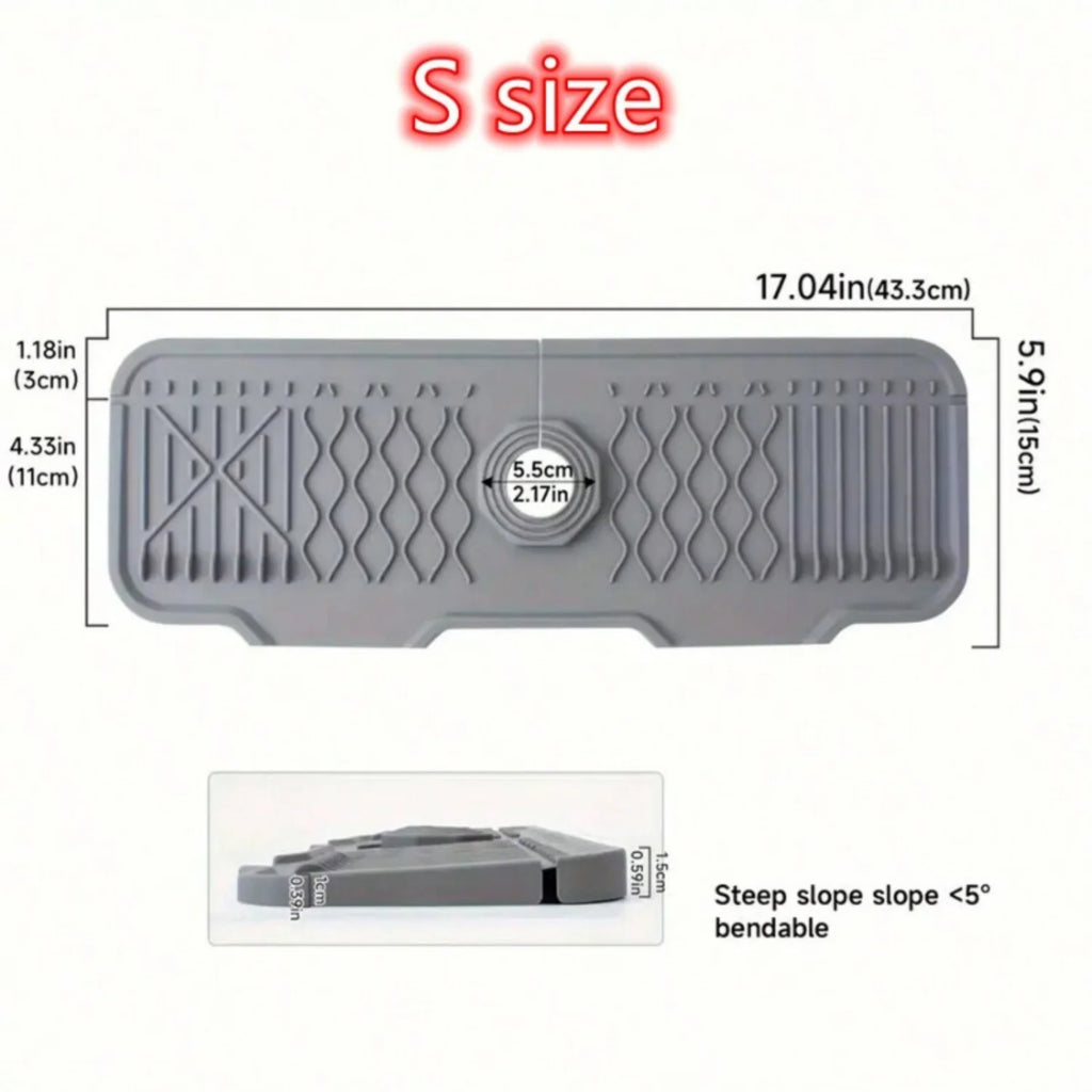 Silicone Sink Splash Mat — Drainage & Countertop Protector